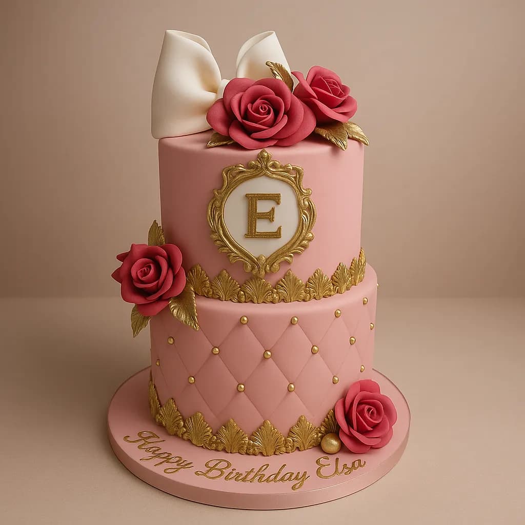 Elegant Rose Cake